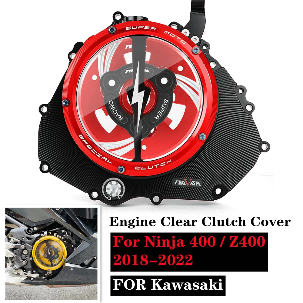 For KAWASAKI NINJA 400 Z400 Motorcycle Engine Clear Clutch Case Cover Protector Guard NINJA400 Z 400 2018-2023 2022 2021 2020
For KAWASAKI NINJA 400 Z400 Motorcycle Engine Clear Clutch Case Cover Protector Guard NINJA400 Z 400 2018-2023 2022 2021 2020