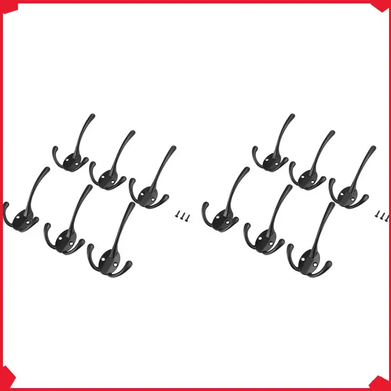 B17B 12PCS Big Heavy Duty Three Prongs Coat Hooks Wall Mounted With 24 Screws Retro Double Utility Rustic Hooks For Coat
B17B 12PCS Big Heavy Duty Three Prongs Coat Hooks Wall Mounted With 24 Screws Retro Double Utility Rustic Hooks For Coat
