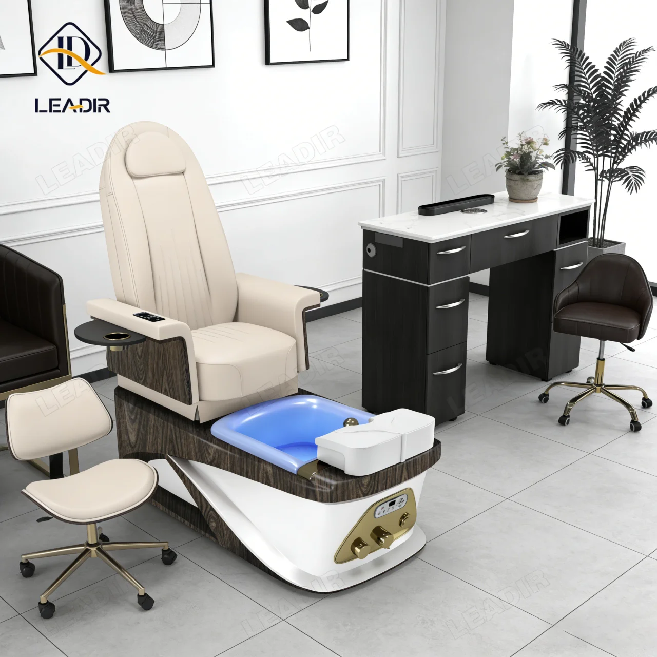 Custom Stylish Modern Massage Beauty Salon Electric Nail Manicure Foot Spa Station Pedicure Chair
Custom Stylish Modern Massage Beauty Salon Electric Nail Manicure Foot Spa Station Pedicure Chair