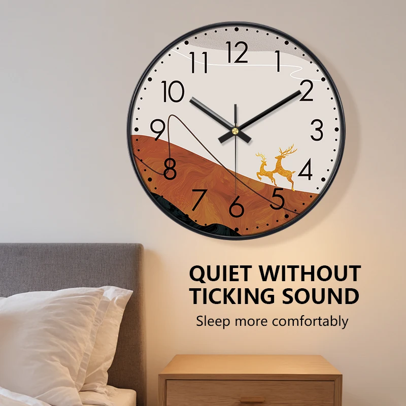 Fashion Abstract Wall Clock Minimalist Golden Deer Silent Non-ticking Clock Large Numeral For Living Room Bedroom Home Decor
Fashion Abstract Wall Clock Minimalist Golden Deer Silent Non-ticking Clock Large Numeral For Living Room Bedroom Home Decor