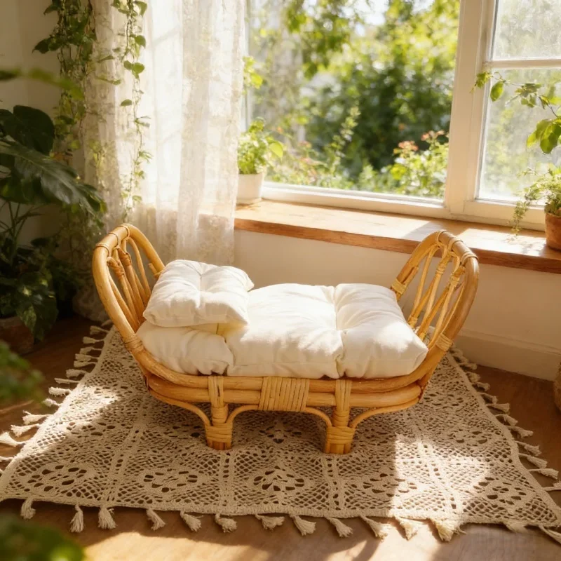 Newborn Baby Photo Posing Props Retro Rattan Woven Bed Basket Unisex Furniture Studio Background for Baby Girl and Boy Shoots
Newborn Baby Photo Posing Props Retro Rattan Woven Bed Basket Unisex Furniture Studio Background for Baby Girl and Boy Shoots