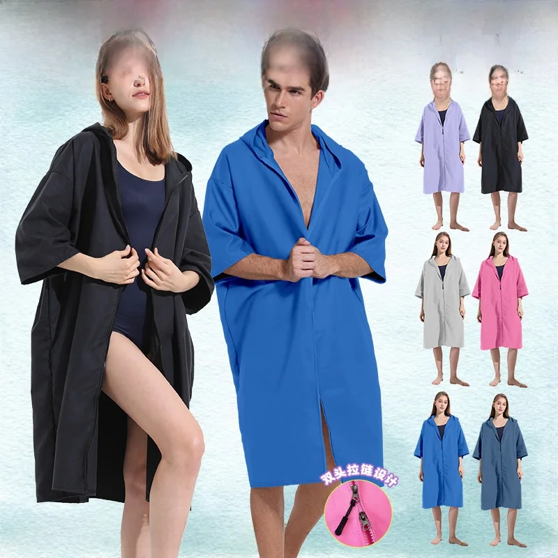 2025 New Quick Dry Swimming Robe with Zipper Portable Hooded Diving Changing Cloak Beach Towel Robe Absorbent Quick Drying Po...
2025 New Quick Dry Swimming Robe with Zipper Portable Hooded Diving Changing Cloak Beach Towel Robe Absorbent Quick Drying Po...