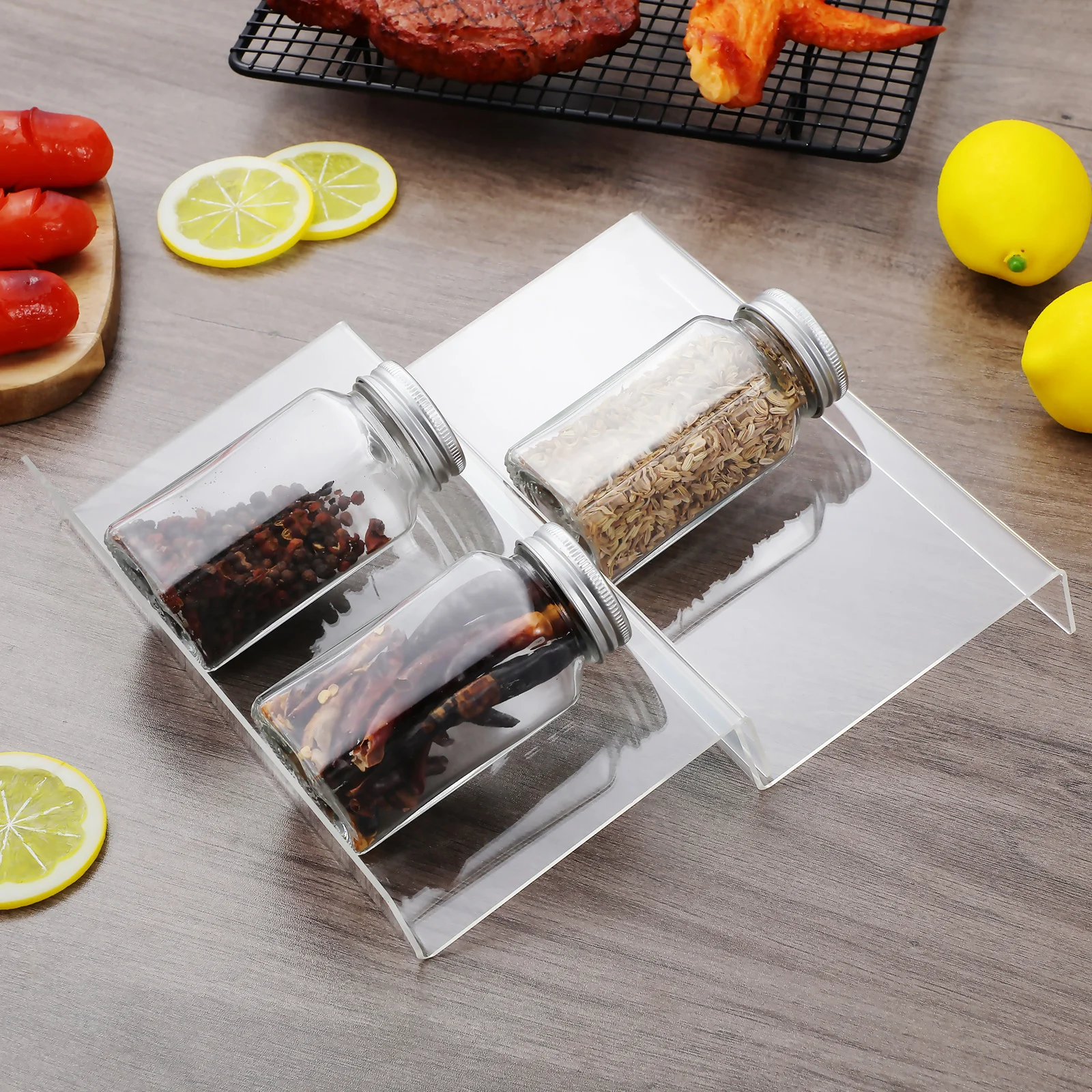 4Pcs Expandable Adjustable Clear Spice Organizer Drawer Acrylic Seasoning Rack Organizer Tray Kitchen Storage Drawer Spice Rack
4Pcs Expandable Adjustable Clear Spice Organizer Drawer Acrylic Seasoning Rack Organizer Tray Kitchen Storage Drawer Spice Rack