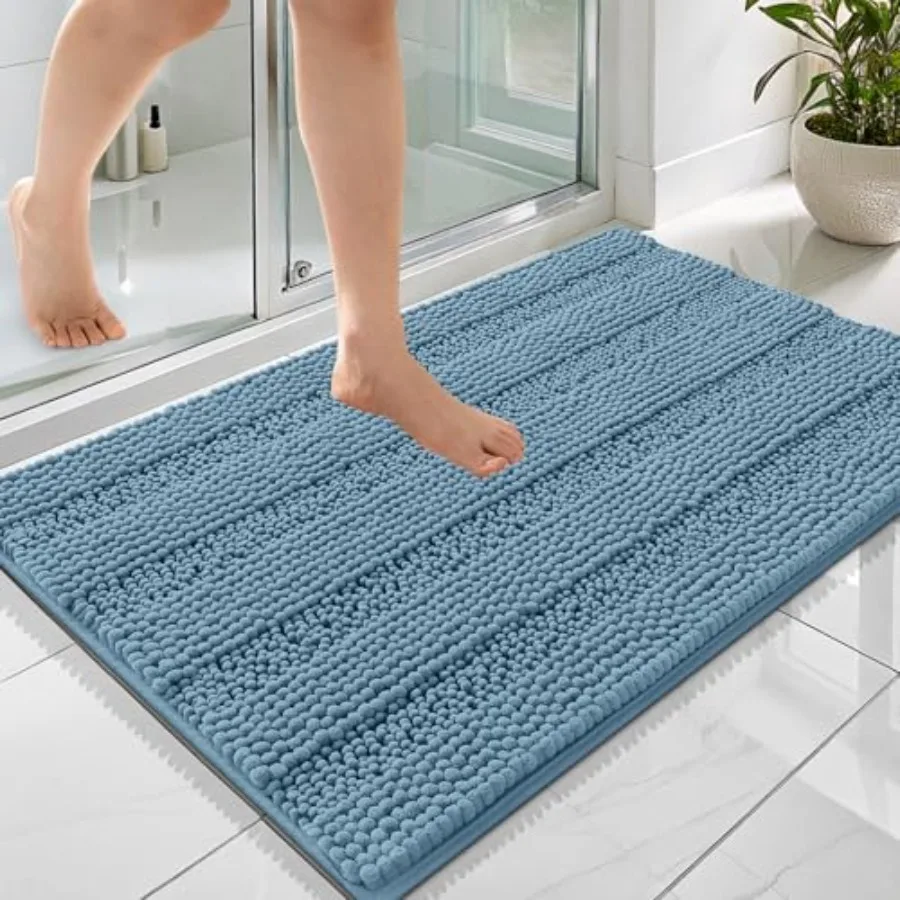Thick Bathroom Rugs 36x24, Extra Soft Absorbent Chenille Striped Bath Rugs, Rubber Backing, Machine Wash Dry, Bath Mats for Bat
Thick Bathroom Rugs 36x24, Extra Soft Absorbent Chenille Striped Bath Rugs, Rubber Backing, Machine Wash Dry, Bath Mats for Bat