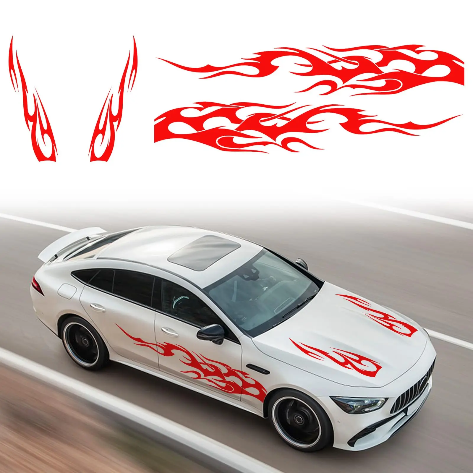 4pcs Universal Flame Design Vinyl Decals For Car Hood Side Skirt Door Racing Style Auto Graphics Sticker
4pcs Universal Flame Design Vinyl Decals For Car Hood Side Skirt Door Racing Style Auto Graphics Sticker