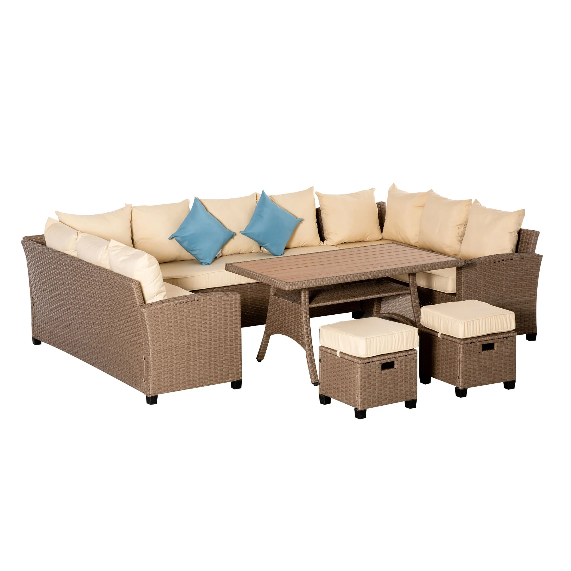 6 Pcs Patio Wicker Conversation Sofa Set Outdoor Pe Rattan Furniture W/ Cushion
6 Pcs Patio Wicker Conversation Sofa Set Outdoor Pe Rattan Furniture W/ Cushion