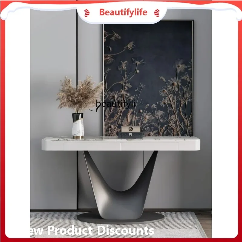Premium Italian minimalist entrance cabinet with drawers Entry door against the wall Living room entrance table
Premium Italian minimalist entrance cabinet with drawers Entry door against the wall Living room entrance table