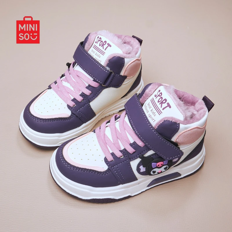Miniso 2025 Kuromi Girls Shoes, Velcro Fleece-Lined Platform Sneakers for Big Kids & Teens Winter Fashion
Miniso 2025 Kuromi Girls Shoes, Velcro Fleece-Lined Platform Sneakers for Big Kids & Teens Winter Fashion