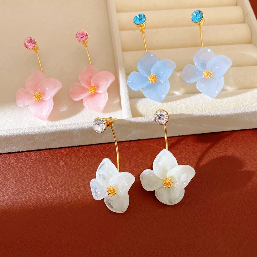 Korean INS Style Sweet Colorful Flower Dangle Earrings For Women Long Zircon Elegant Wedding Party Jewelry Gift
Korean INS Style Sweet Colorful Flower Dangle Earrings For Women Long Zircon Elegant Wedding Party Jewelry Gift