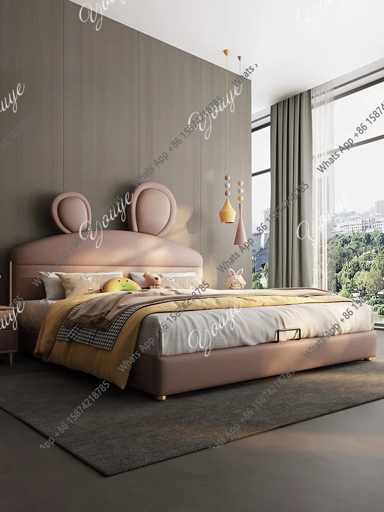 N63 Modern Simple High-end Luxury Pink Solid Wood Little White Rabbit Ears Leather Children's Bed Bedroom
N63 Modern Simple High-end Luxury Pink Solid Wood Little White Rabbit Ears Leather Children's Bed Bedroom