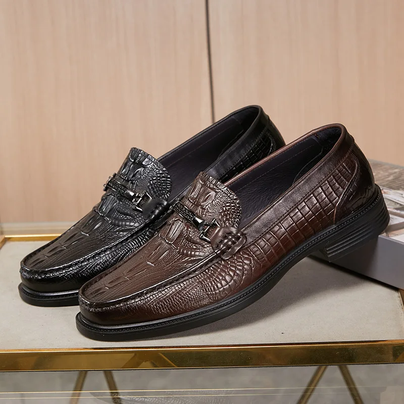 Retro All Genuine Leather Men's Shoes Casual Cowhide Shoes Black Walking Brown Loafers Derby Shoes
Retro All Genuine Leather Men's Shoes Casual Cowhide Shoes Black Walking Brown Loafers Derby Shoes