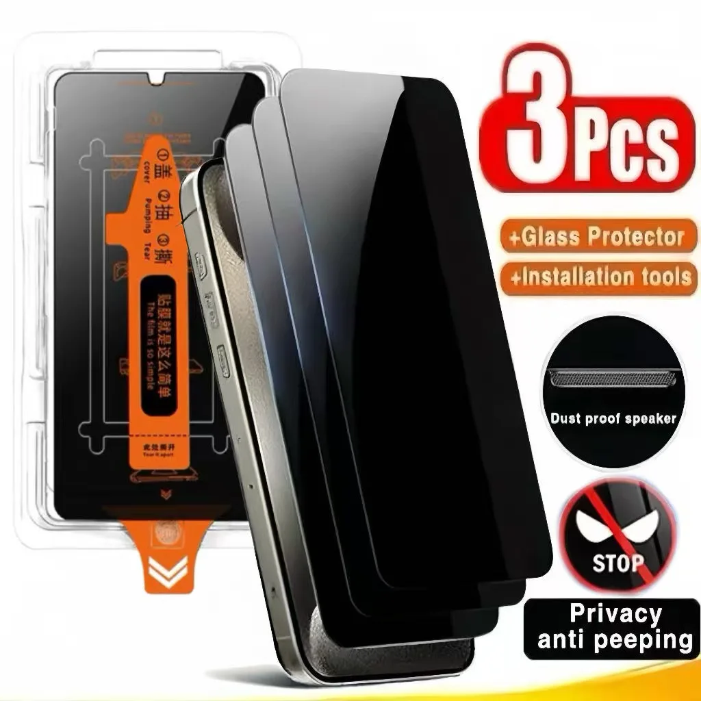 9H Privacy Screen Protector, Bubble-Free, 3-Pack, Compatible with iPhone 17/16/15/14/13/12/11 Pro Max/XS
9H Privacy Screen Protector, Bubble-Free, 3-Pack, Compatible with iPhone 17/16/15/14/13/12/11 Pro Max/XS