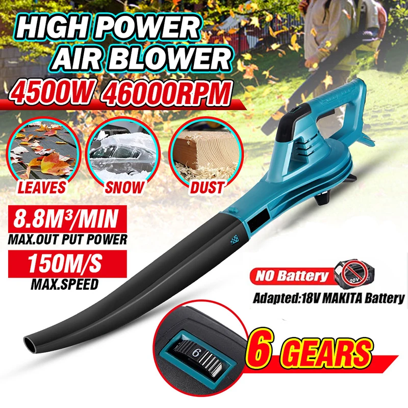 4500W Powerful Blower 22900mah Lithium Battery 6Speed Cordless Leaf blower Electric Blower Cordless blower Snow Blower
4500W Powerful Blower 22900mah Lithium Battery 6Speed Cordless Leaf blower Electric Blower Cordless blower Snow Blower
