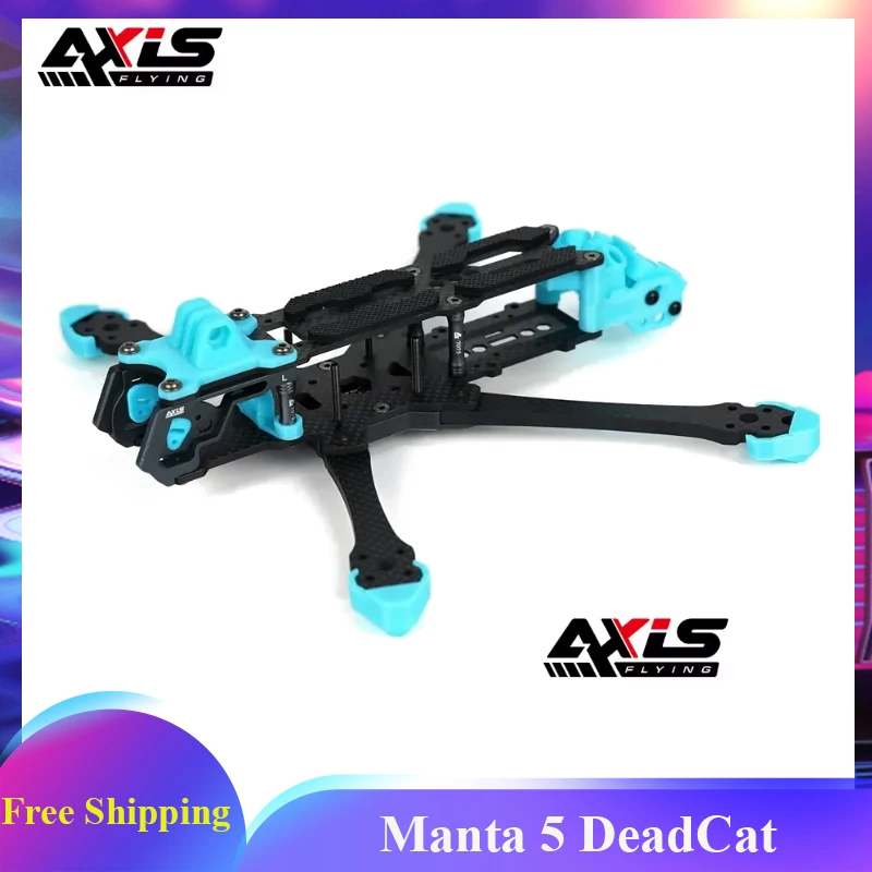Axisflying MANTA 5 DC Dead-Cat Design 5inch Carbon Fiber Frame Kits 229mm Wheelbase Suitable for DJI O3 RC FPV Freestyle Drones
Axisflying MANTA 5 DC Dead-Cat Design 5inch Carbon Fiber Frame Kits 229mm Wheelbase Suitable for DJI O3 RC FPV Freestyle Drones