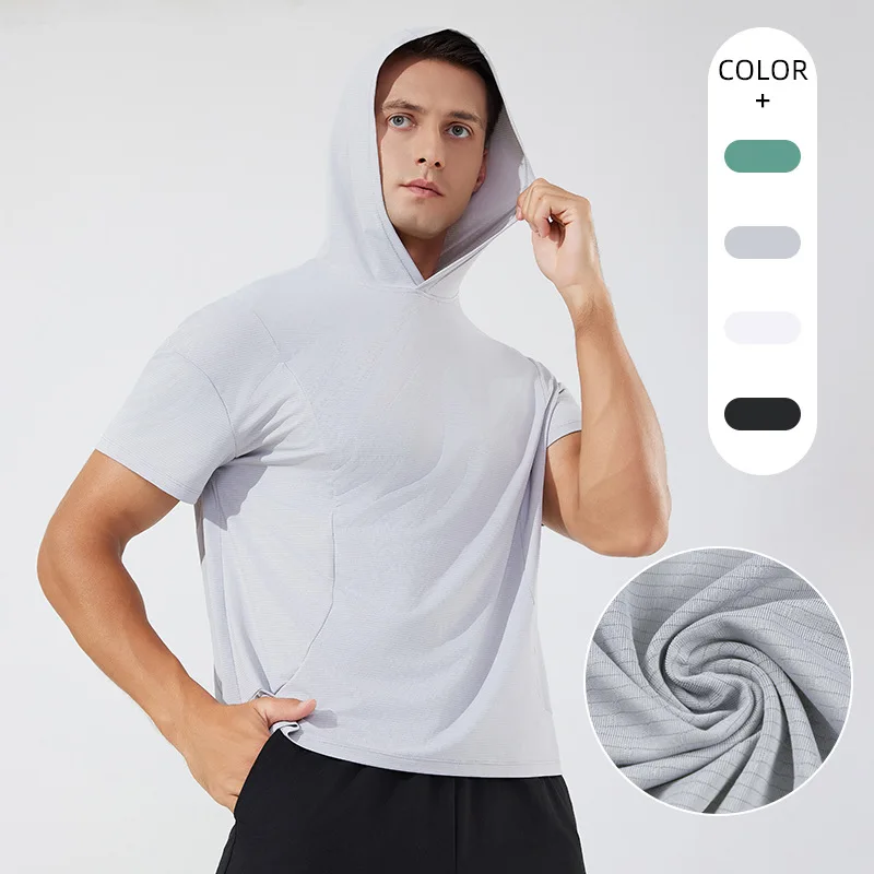 Summer Quick Dry Unisex Hooded T-Shirt Casual Sports Fitness Training Outdoor Activewear Loose Fit Solid Color For Men Women
Summer Quick Dry Unisex Hooded T-Shirt Casual Sports Fitness Training Outdoor Activewear Loose Fit Solid Color For Men Women