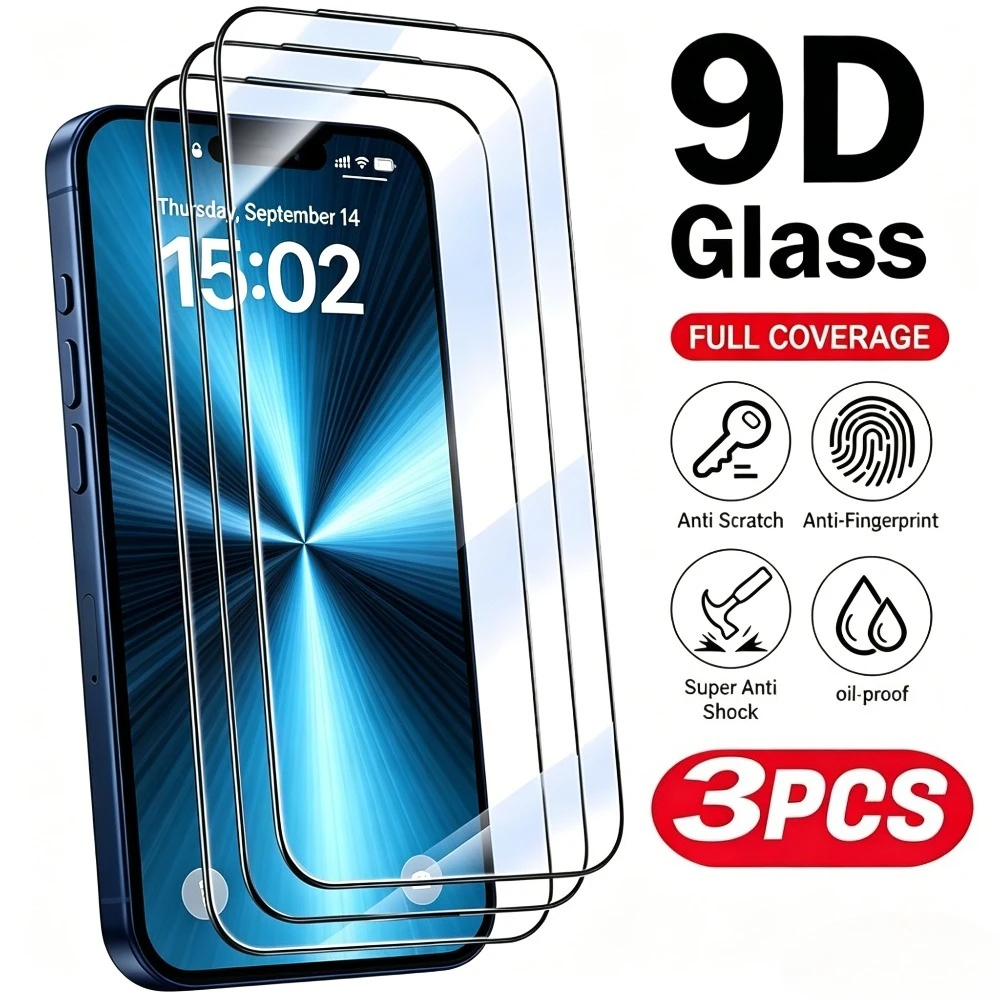 3Pcs Ultra Clear Tempered Glass for iPhone17/16/15/14/Pro Max/Air/17e/16e/Screen Protector for iPhone 13/12/11/Pro/15/14/Plus
3Pcs Ultra Clear Tempered Glass for iPhone17/16/15/14/Pro Max/Air/17e/16e/Screen Protector for iPhone 13/12/11/Pro/15/14/Plus