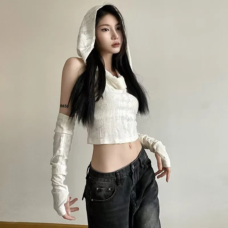 Y2K Solid Color Vintage Distressed Simple All-Match Fashionable Cool Cool Summer Travel Free Women's Knitted Hooded Top
Y2K Solid Color Vintage Distressed Simple All-Match Fashionable Cool Cool Summer Travel Free Women's Knitted Hooded Top
