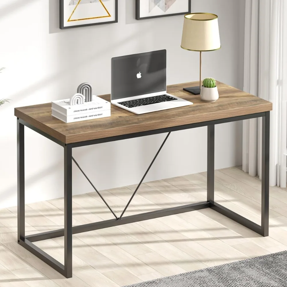 Modern Home Office Desk, Rustic Wood and Metal Computer Desk, Industrial Study Writing Gaming Table
Modern Home Office Desk, Rustic Wood and Metal Computer Desk, Industrial Study Writing Gaming Table