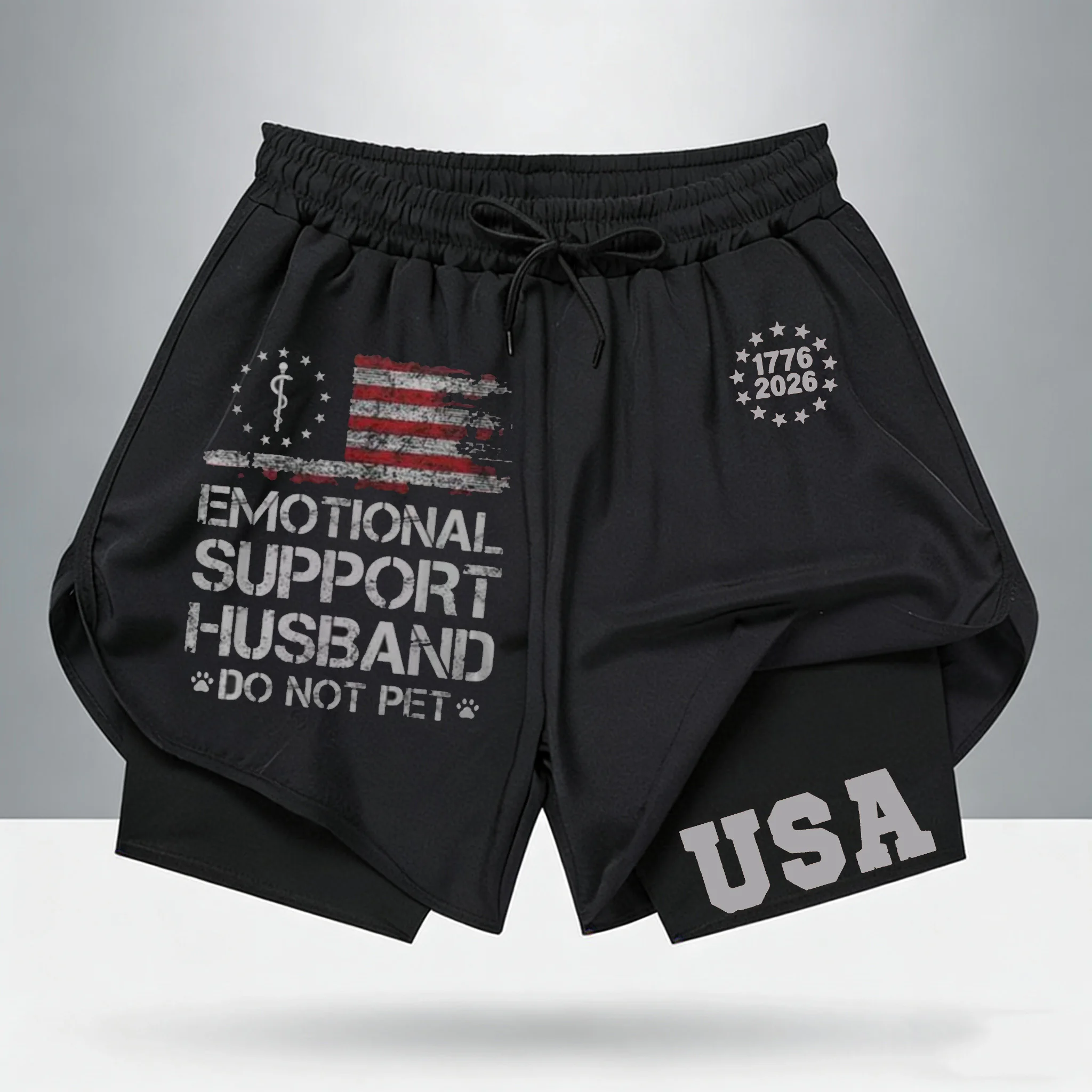 Summer 2026 Men's 2-in-1 Running Shorts The 250th Anniversary USA Flag Print Quick Dry Breathable Shorts Gym Jogging Shorts
Summer 2026 Men's 2-in-1 Running Shorts The 250th Anniversary USA Flag Print Quick Dry Breathable Shorts Gym Jogging Shorts
