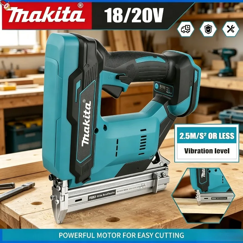 Makita, Ideal for Flooring, Shelving & DIY Wood Projects, Cordless, 100-Nail Capacity, 6.0Ah Battery, 18V Lithium-Ion Nail Gun
Makita, Ideal for Flooring, Shelving & DIY Wood Projects, Cordless, 100-Nail Capacity, 6.0Ah Battery, 18V Lithium-Ion Nail Gun
