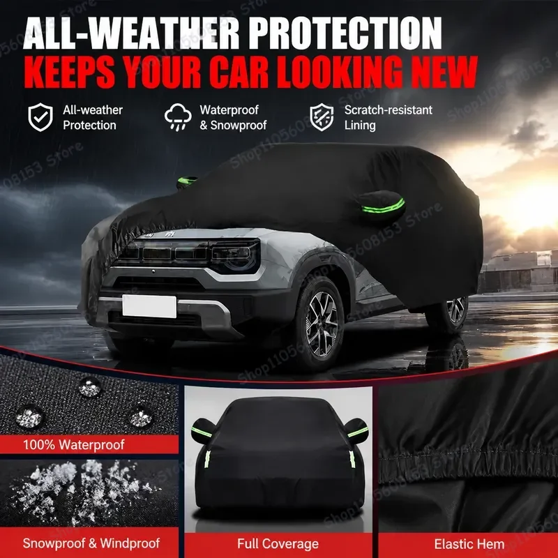 For Beijing BJ30 Car Cover UV Resistant Waterproof Snowproof Dustproof Outdoor Full Coverage Auto Shade Umbrella Protection
For Beijing BJ30 Car Cover UV Resistant Waterproof Snowproof Dustproof Outdoor Full Coverage Auto Shade Umbrella Protection