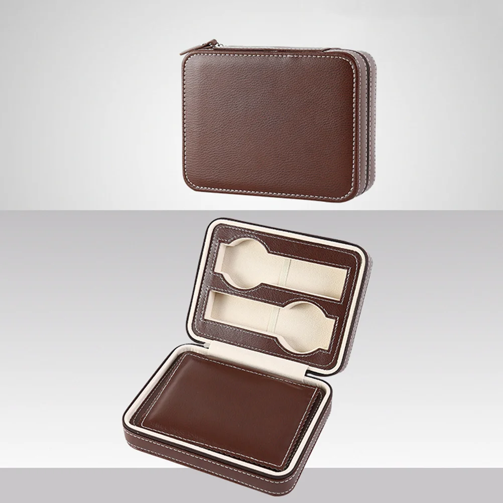 Brown 4 Slot Watch Storage Case Zippered Travel Organizer Portable Padded Watch Holder Collection Carrying Bag
Brown 4 Slot Watch Storage Case Zippered Travel Organizer Portable Padded Watch Holder Collection Carrying Bag