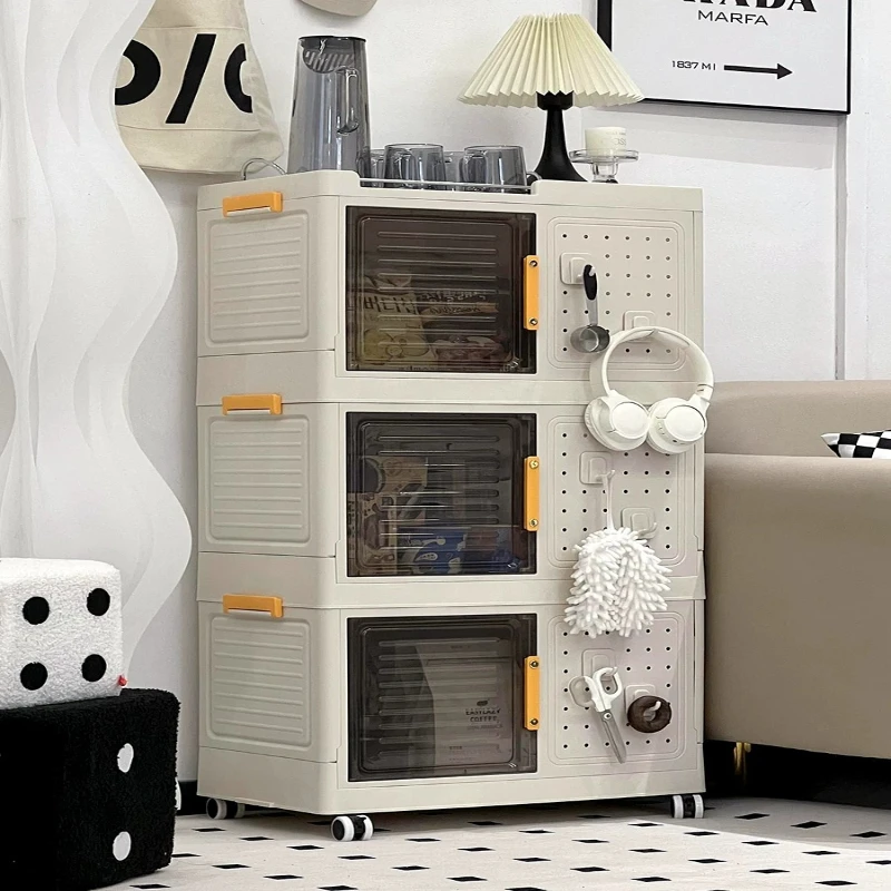 Foldable Snack Storage Cabinet Multi-layer No Installation Rolling Caster Built-in Compartments for Home Living Room Bag Book
Foldable Snack Storage Cabinet Multi-layer No Installation Rolling Caster Built-in Compartments for Home Living Room Bag Book