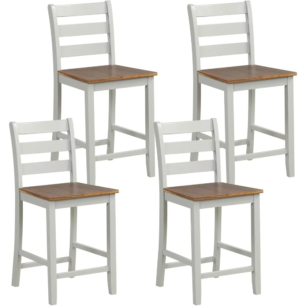 Counter Height Bar Stools Set of 4, 24" Farmhouse Counter Height Bar Dining Chairs with Back, Rubber Wood Footrest, Acacia Wood
Counter Height Bar Stools Set of 4, 24" Farmhouse Counter Height Bar Dining Chairs with Back, Rubber Wood Footrest, Acacia Wood