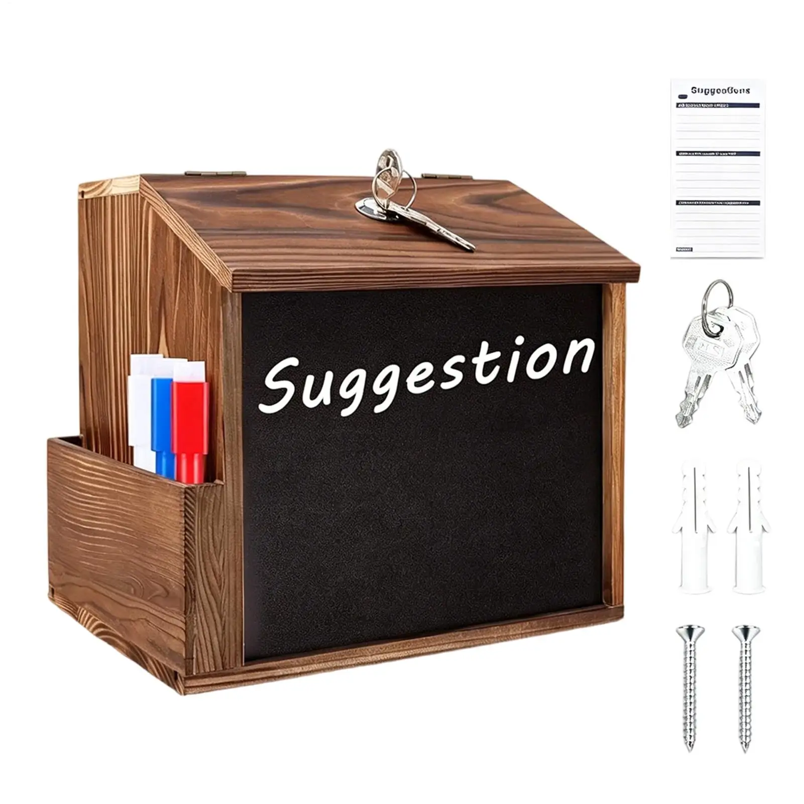 Suggestion Box Wooden Donation Container Retro Comment Box for Women Men Staff Employees Entrepreneurs Professionals Restaurant
Suggestion Box Wooden Donation Container Retro Comment Box for Women Men Staff Employees Entrepreneurs Professionals Restaurant