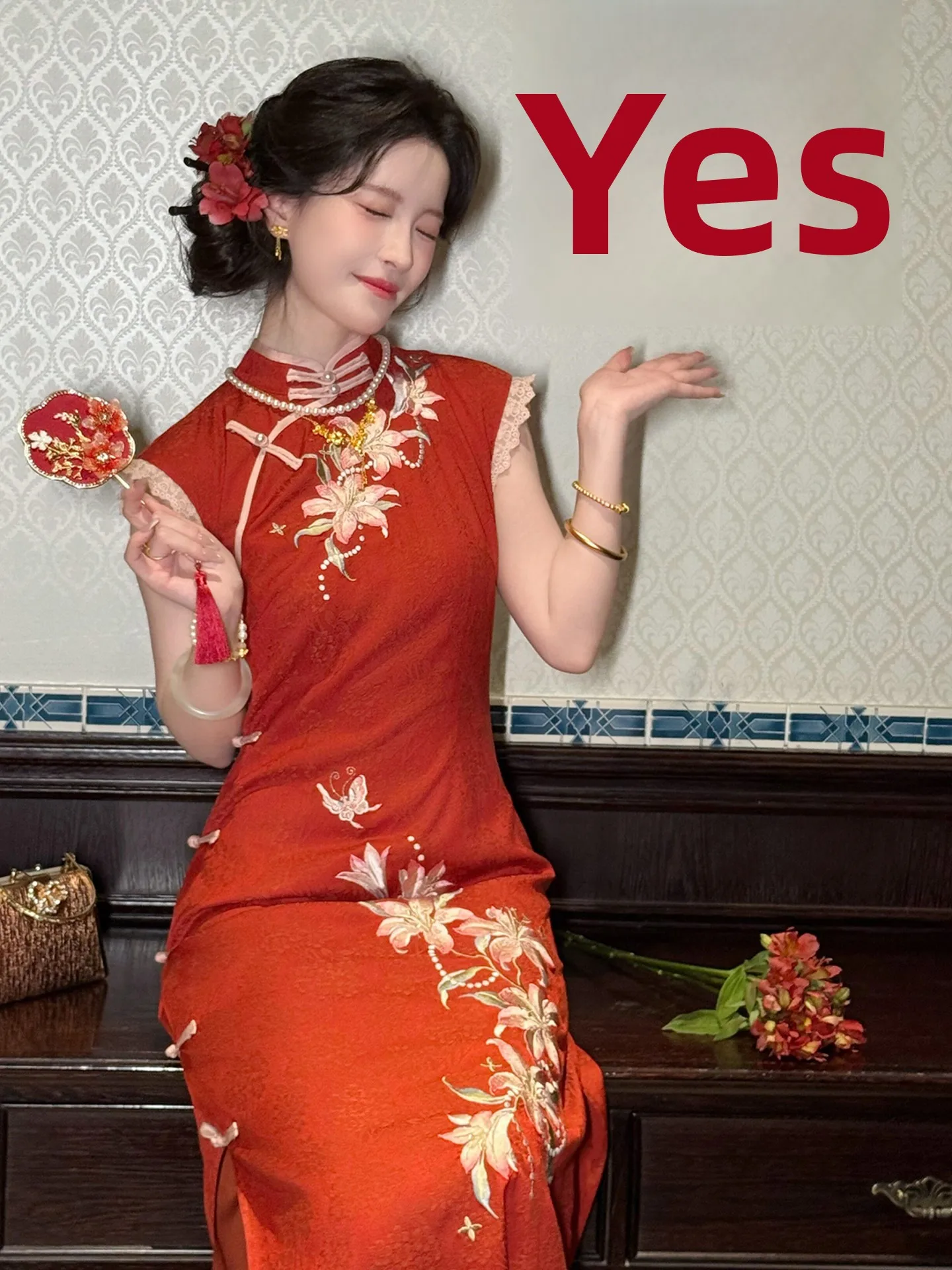 Red Improved Women's New Chinese Sle National Faion Dr High Sense Embroidery Small Size Bride Elective Cloth...
Red Improved Women's New Chinese Sle National Faion Dr High Sense Embroidery Small Size Bride Elective Cloth...