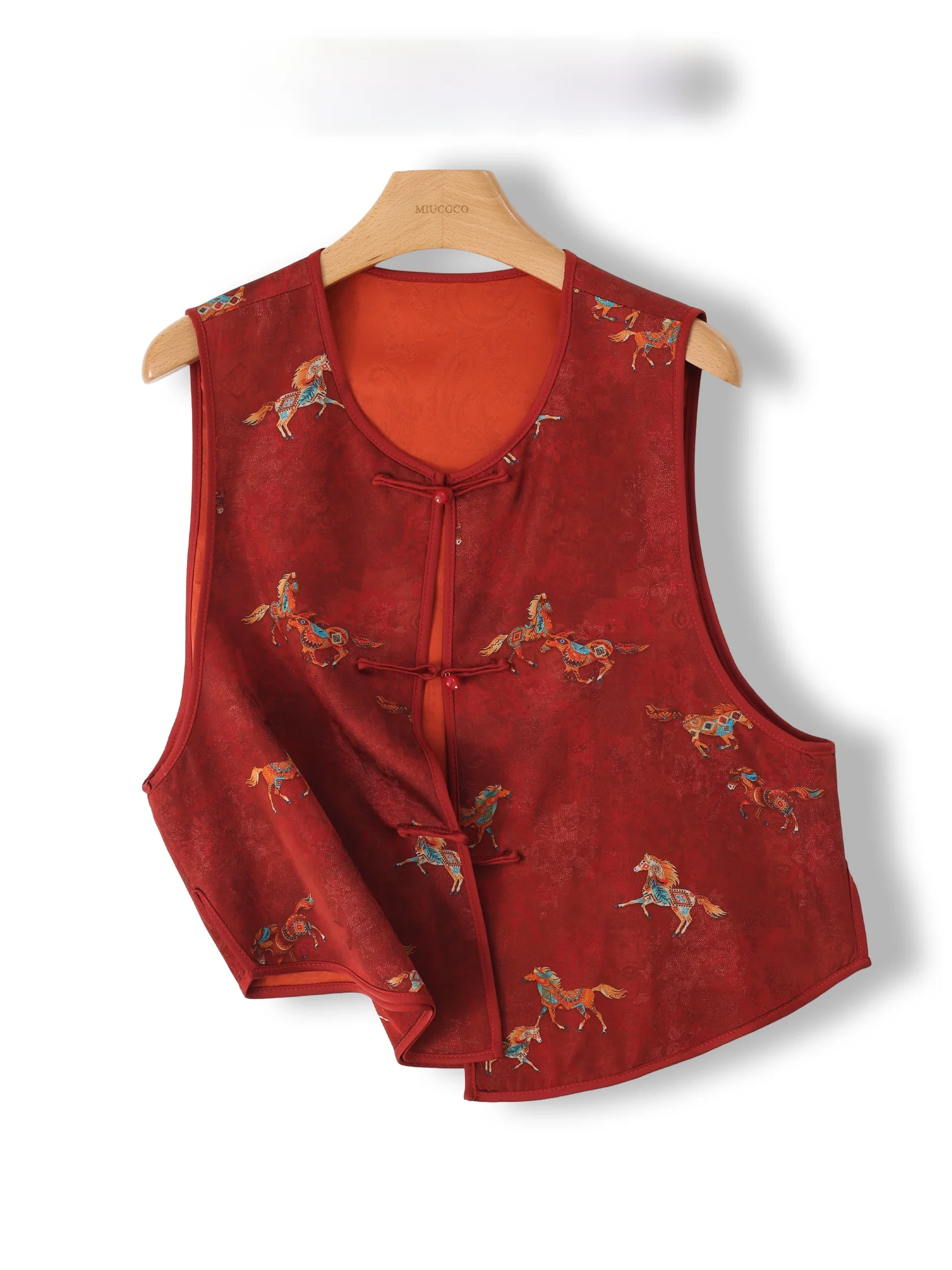 New Young Red Chinese Embroidery Women's Vest P Brand Fabric round Neck Regular Length Single Button Closure Moderate Warmth
New Young Red Chinese Embroidery Women's Vest P Brand Fabric round Neck Regular Length Single Button Closure Moderate Warmth
