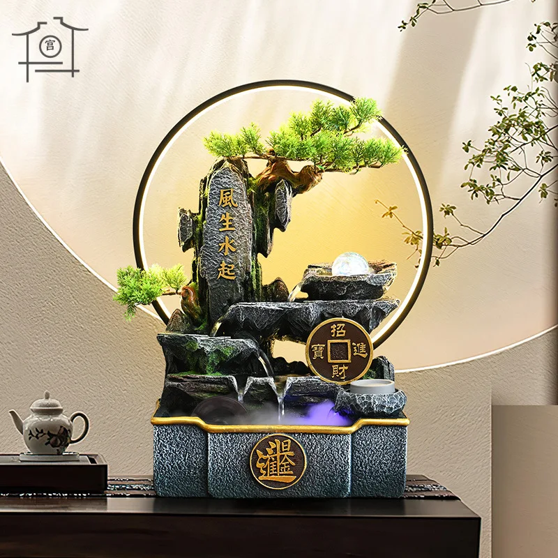 HYS rockery flowing water ornament Fengsheng Shuiqi living room lucky feng shui wheel circulation water feature decoration
HYS rockery flowing water ornament Fengsheng Shuiqi living room lucky feng shui wheel circulation water feature decoration