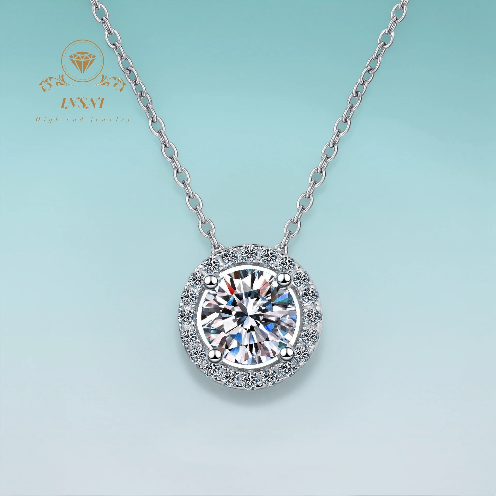 0.5CT Korean Style Moissanite Necklace Round Drop Pendant S925 Silver Women's Luxury Minimalist Certified Gift Non-allergic
0.5CT Korean Style Moissanite Necklace Round Drop Pendant S925 Silver Women's Luxury Minimalist Certified Gift Non-allergic