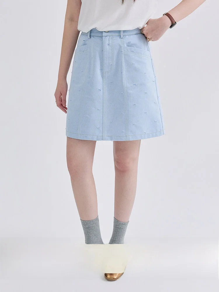 Original Light Blue Hole A-Line Denim Skirt Women's Summer New High Waist Elastic Back Cotton Blend Korean Style Commute
Original Light Blue Hole A-Line Denim Skirt Women's Summer New High Waist Elastic Back Cotton Blend Korean Style Commute
