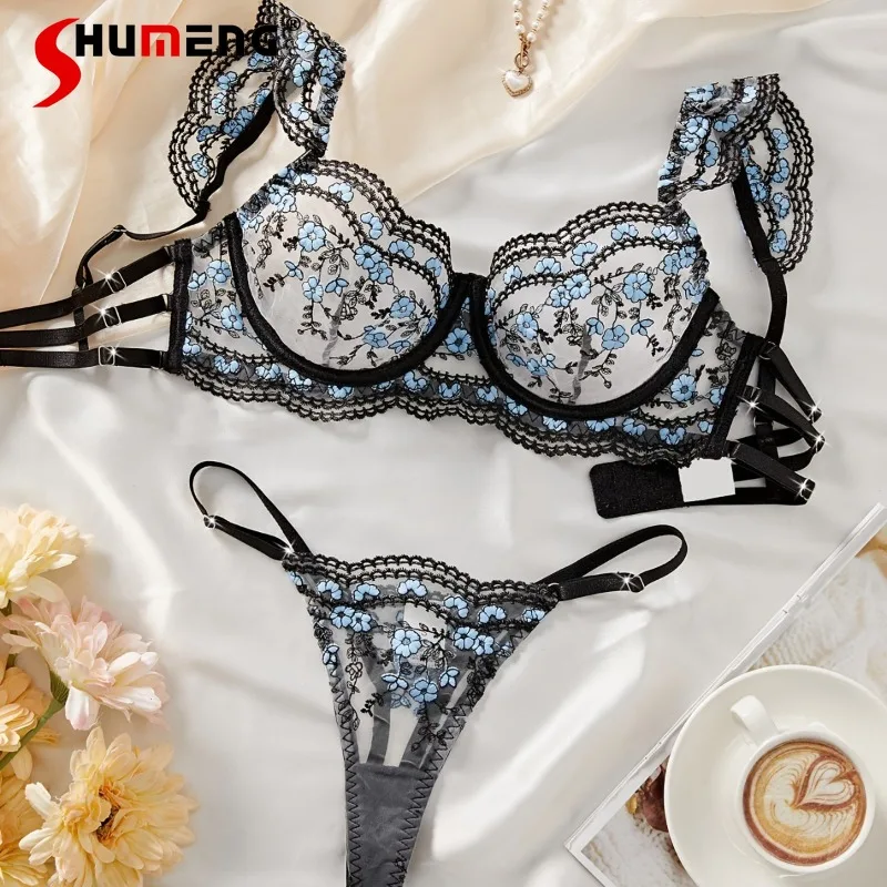 Original Style High Quality Embroidery Lingerie Set Female French Comfortable Underwire Women's Japanese Ultra Thin Brief Suits
Original Style High Quality Embroidery Lingerie Set Female French Comfortable Underwire Women's Japanese Ultra Thin Brief Suits