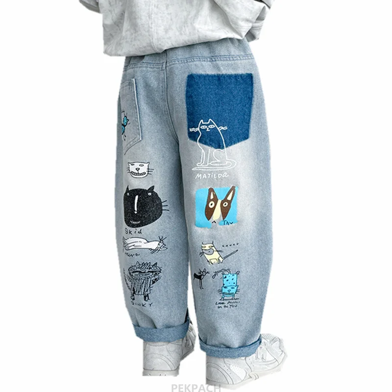 New Fashion Baby Baggy Ripped Jeans For Boys Casual Cartoon Print Denim Pants Kids Child Destroyed Jeans Trousers Age 2 To 9 Y
New Fashion Baby Baggy Ripped Jeans For Boys Casual Cartoon Print Denim Pants Kids Child Destroyed Jeans Trousers Age 2 To 9 Y
