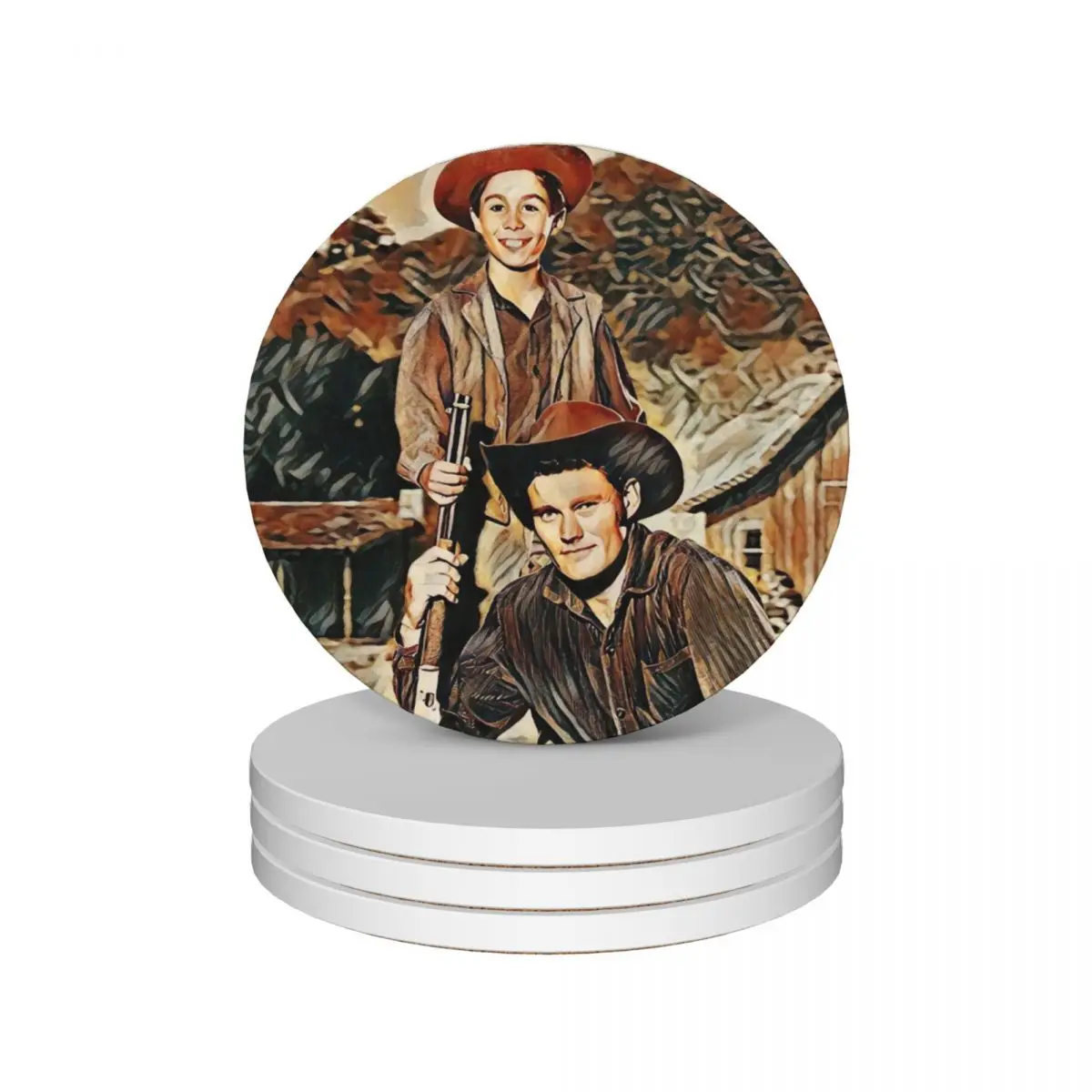 The Rifleman -- McCaine Ranch Ceramic Coasters (Set of 4) pot cute cup cup holder Coasters
The Rifleman -- McCaine Ranch Ceramic Coasters (Set of 4) pot cute cup cup holder Coasters