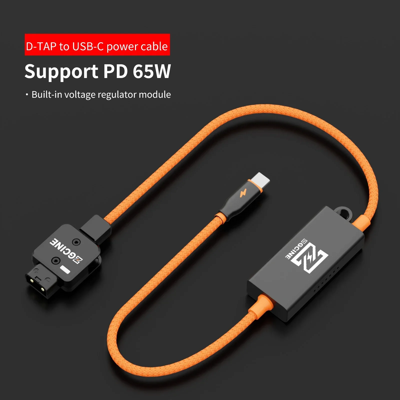 ZGCINE DT-PD 20" D-Tap to USB-C PD 2-Way V-Mount Charger Power Delivery Cable for V-Mount Battery/Mirrorless Cameras/Phones
ZGCINE DT-PD 20" D-Tap to USB-C PD 2-Way V-Mount Charger Power Delivery Cable for V-Mount Battery/Mirrorless Cameras/Phones