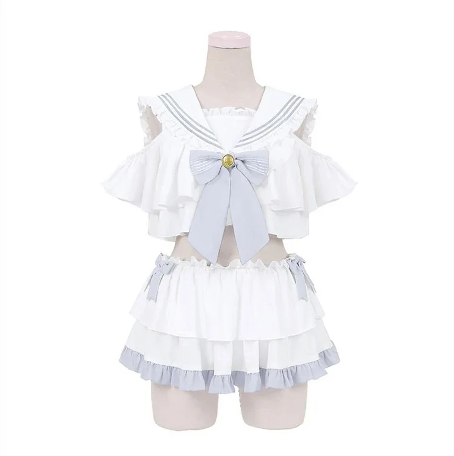 НОВЫЙ японский аниме девушка Kawaii косплей костюм школьница Сукумидзу лента боди бандажный женский темно-синий купальник QWER2025
НОВЫЙ японский аниме девушка Kawaii косплей костюм школьница Сукумидзу лента боди бандажный женский темно-синий купальник QWER2025