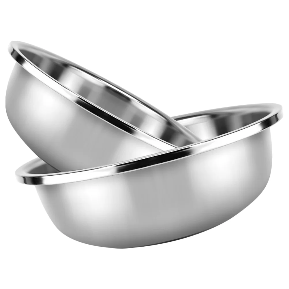 2 Pcs Multipurpose Stainless Steel Vegetable Basin Wash Commercial Mixing Bowls
2 Pcs Multipurpose Stainless Steel Vegetable Basin Wash Commercial Mixing Bowls