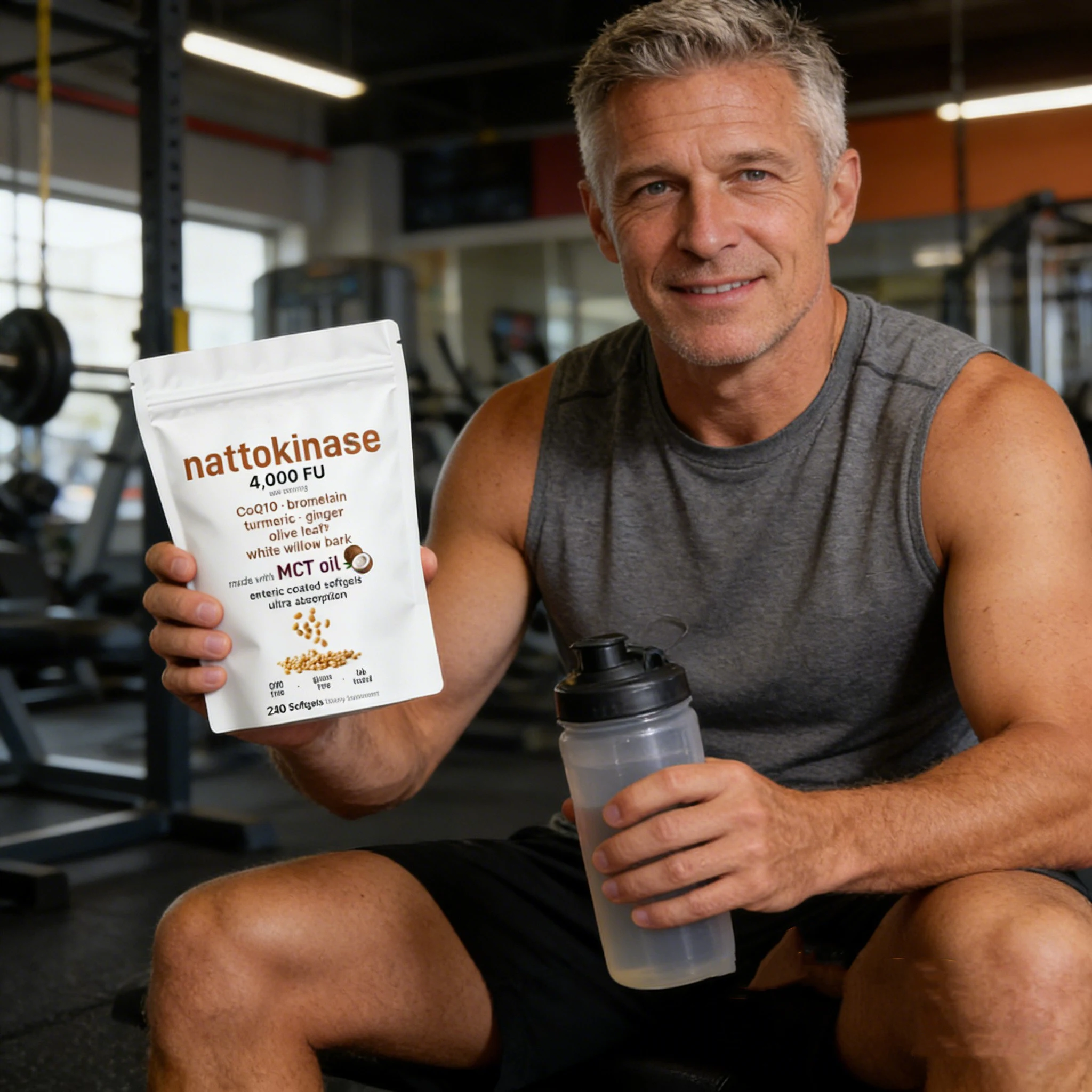 240 Softgels 4000 FU Nattokinase Capsules with CoQ10,Support Lower Bad Cholesterol,Boost Vascular Health, Healthy Blood Pressure
240 Softgels 4000 FU Nattokinase Capsules with CoQ10,Support Lower Bad Cholesterol,Boost Vascular Health, Healthy Blood Pressure