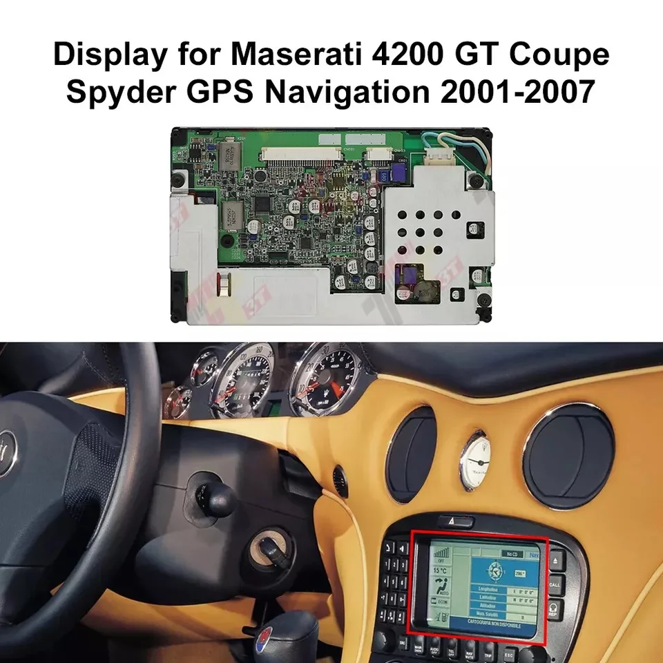 Dashboard LCD Display for Maserati 4200 GT Coupe Spyder GPS Navigation 
Dashboard LCD Display for Maserati 4200 GT Coupe Spyder GPS Navigation