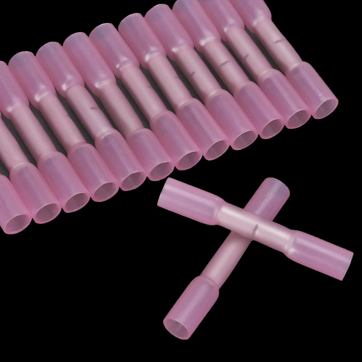 100Pcs Waterproof Heat Shrink Butt Wire Crimp Connectors Dual Walled Seal Terminals 0.5-1.5mm Pink for Cable Repair
100Pcs Waterproof Heat Shrink Butt Wire Crimp Connectors Dual Walled Seal Terminals 0.5-1.5mm Pink for Cable Repair