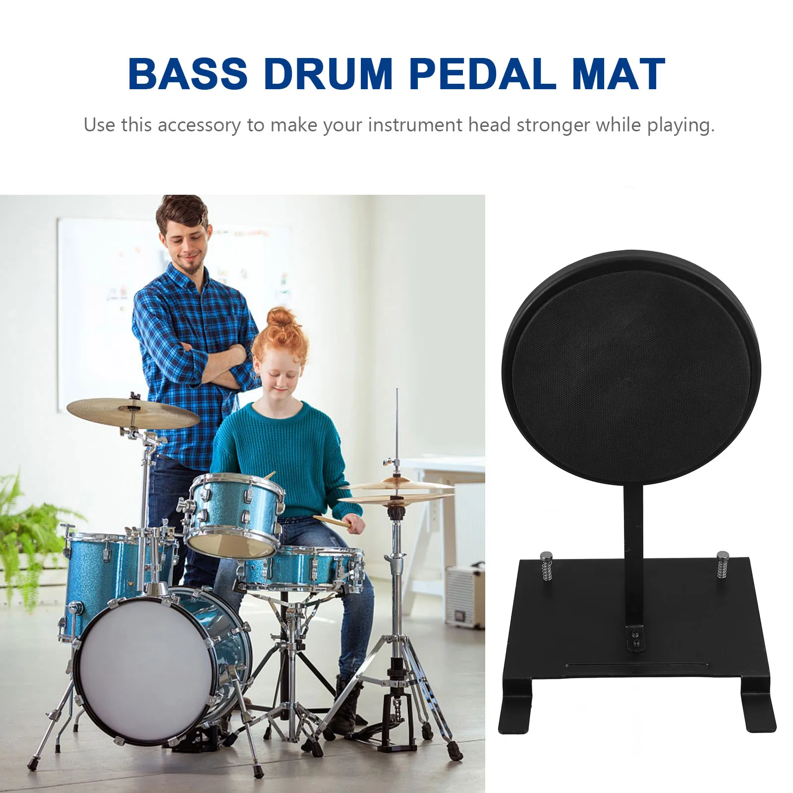 Bass Drum Practice Pad White Silent Pedal Metal Footboard Steel Drum Practice Pad Kit for Drummers
Bass Drum Practice Pad White Silent Pedal Metal Footboard Steel Drum Practice Pad Kit for Drummers