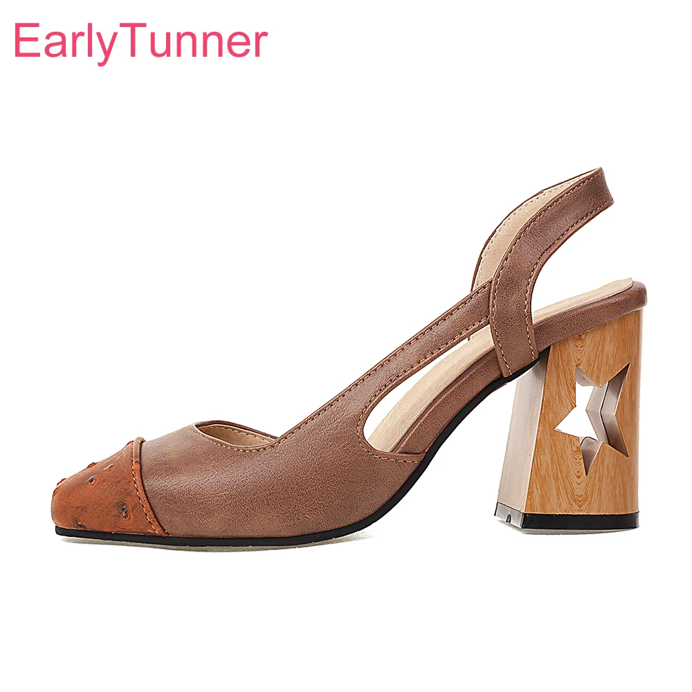New Summer Comfortable Brown White Women Sandals High Sqaure Heel Office Lady Shoes Plus Small Big Size 10 32 43 45 48 
New Summer Comfortable Brown White Women Sandals High Sqaure Heel Office Lady Shoes Plus Small Big Size 10 32 43 45 48