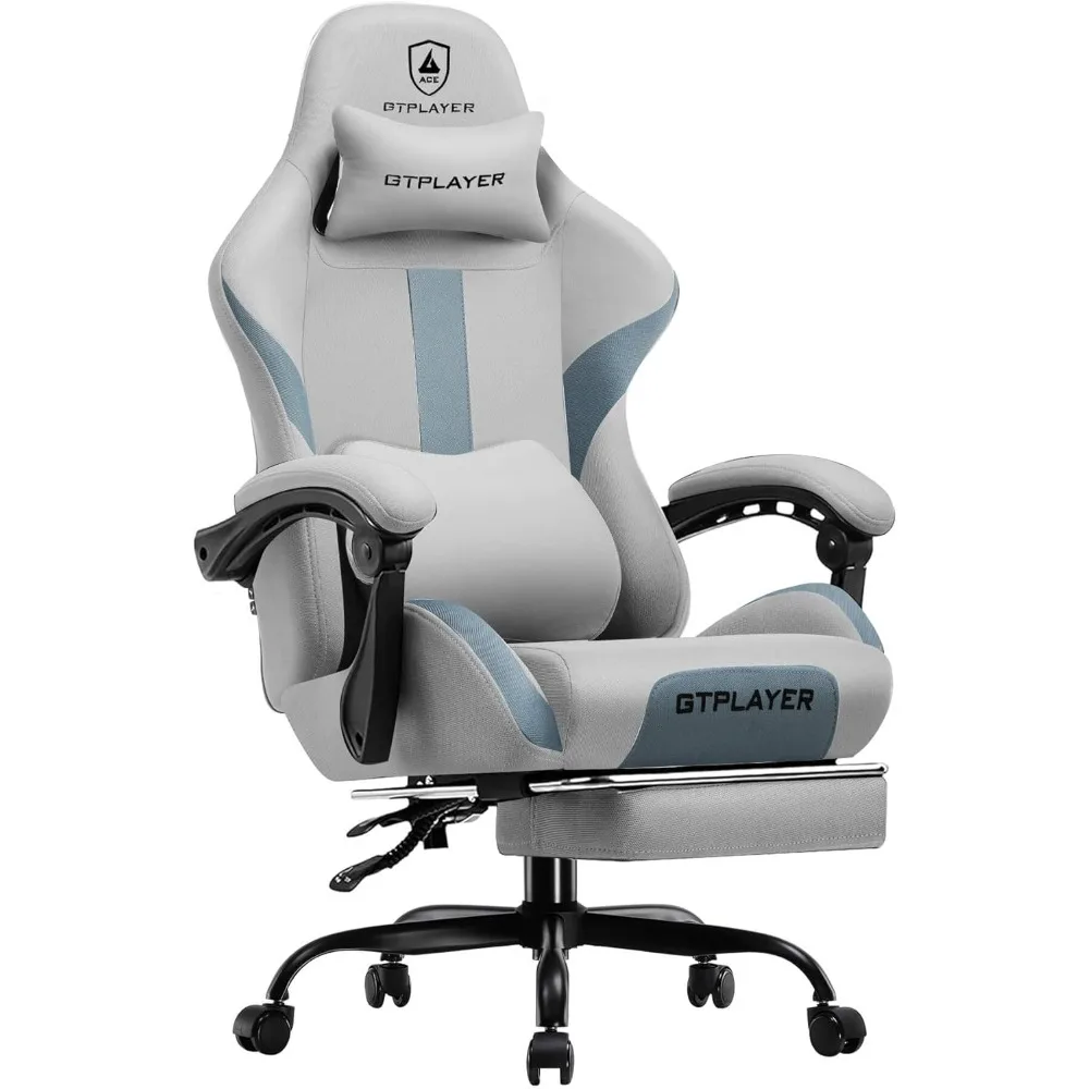 Gaming Chair Ergonomic Office Chair with Foot Rest & Pocket Spring Cushion, High Back Computer Desk Chair
Gaming Chair Ergonomic Office Chair with Foot Rest & Pocket Spring Cushion, High Back Computer Desk Chair