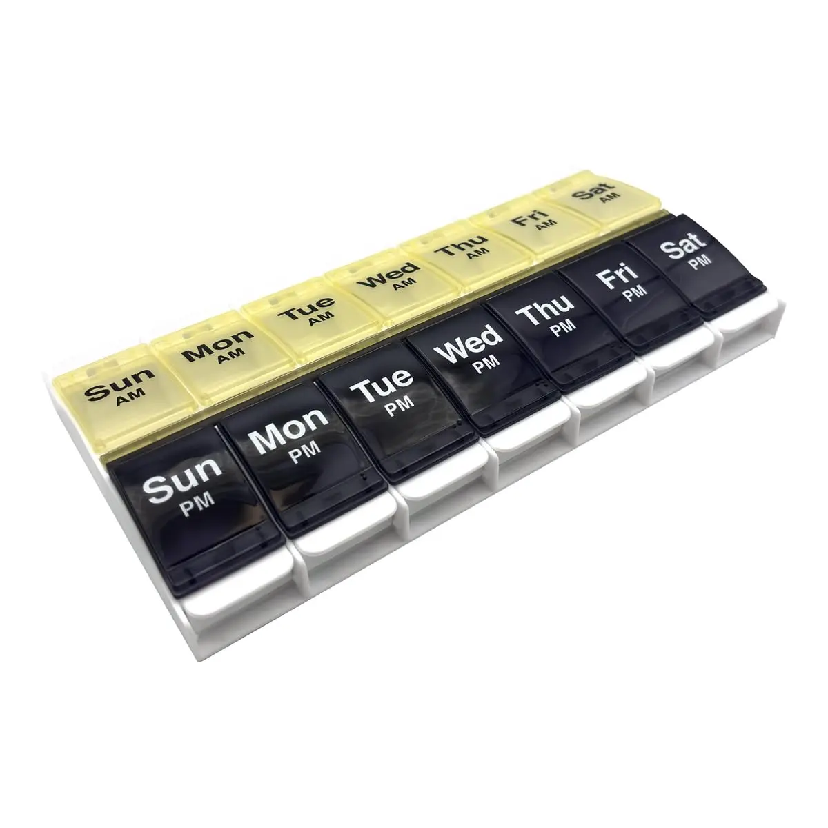 7-Day Push Button Pill Case, 2 Times a Day AM/PM, Arthritis Friendly, BPA Free
7-Day Push Button Pill Case, 2 Times a Day AM/PM, Arthritis Friendly, BPA Free