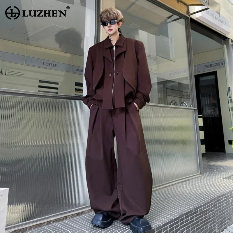 LUZHEN оригинальные мужские комплекты из двух предметов, однотонная многослойная лоскутная дизайнерская куртка, мужская осень 2021, свободные повседневные брюки JY4286
LUZHEN оригинальные мужские комплекты из двух предметов, однотонная многослойная лоскутная дизайнерская куртка, мужская осень 2021, свободные повседневные брюки JY4286