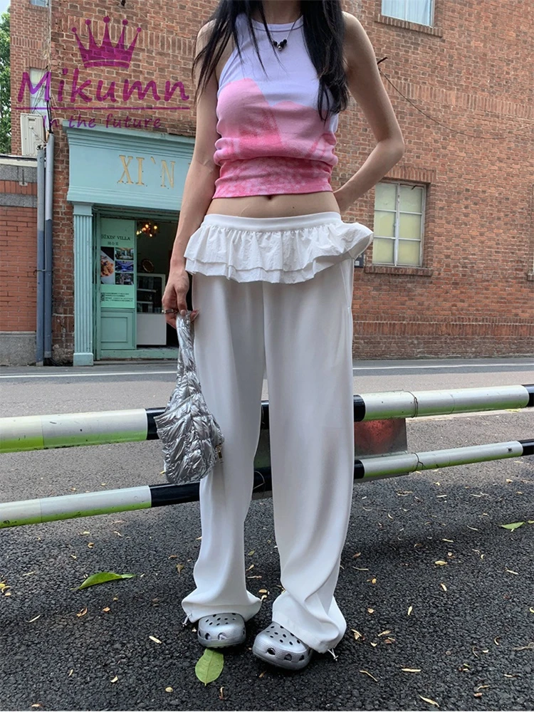 Mikumn Y2k Korean Style Fake Two-Piece Patchwork Skirts Pants Women Harajuku Elastic Waist Casual Wide Leg Trousers Streetwear
Mikumn Y2k Korean Style Fake Two-Piece Patchwork Skirts Pants Women Harajuku Elastic Waist Casual Wide Leg Trousers Streetwear