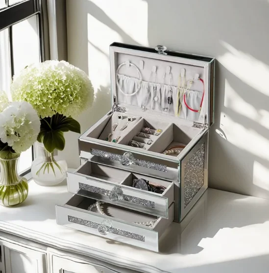 European-style jewelry box, high-end and exquisite, desktop luxury accessory storage box, wedding gift for best friend
European-style jewelry box, high-end and exquisite, desktop luxury accessory storage box, wedding gift for best friend